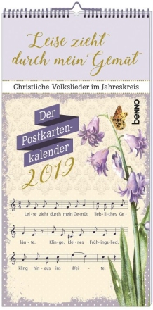 Kalender Leise zieht durch mein Gemt 2019 Postkartenkalender 10,5x20,5 cm