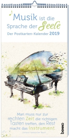 Kalender Musik ist die Sprache der Seele 2019 Postkartenkalender (Monatskalender) 10,5 x 20,5 cm