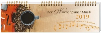 Kalender Wochenplaner Musik 2019 Wochenkalender zum Aufstellen 10 x 32,5 cm