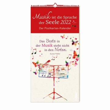 Kalender Musik ist die Sprache der Seele 2022 Postkartenkalender (Monatskalender) 10,5 x 20,5 cm