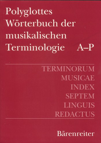 Polyglottes Wrterbuch der musikalischen Terminologie (2 Bnde)