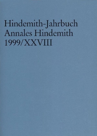 Hindemith-Jahrbuch Band XXVIII Annales Hindemith 1999