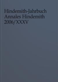 Hindemith-Jahrbuch Band 35 Annales Hindemith 2006