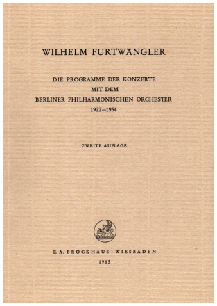 Programme der Konzerte mit dem Berliner Philharmonischen Orchester 192