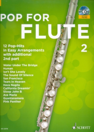 Pop for Flute Band 2 (+CD) fr 1-2 Flten (mit Texten und Akkorden) Spielpartitur