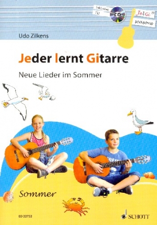 Jeder lernt Gitarre - Neue Lieder im Sommer (+CD) fr Gitarre Lehrbuch