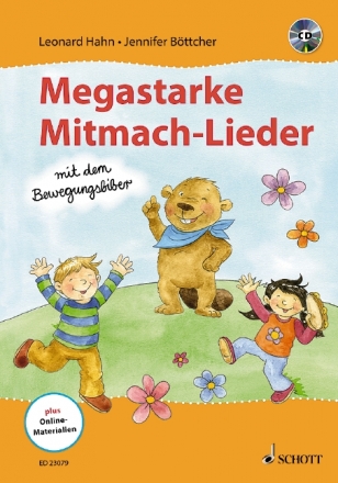 Megastarke Mitmach-Lieder - mit dem Bewegungsbiber (+CD)  Heft fr Erzieherinnen mit CD