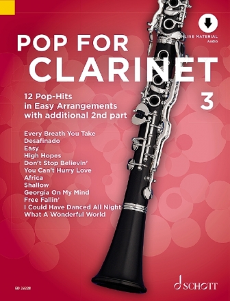 Pop for Clarinet Band 3 (+Online Audio) fr 1-2 Klarinetten Spielpartitur