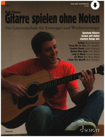 Gitarre spielen ohne Noten (+online material) fr Gitarre