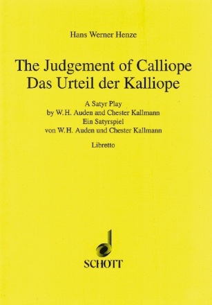 Das Urteil der Kalliope fr Soli und Orchester Textbuch/Libretto