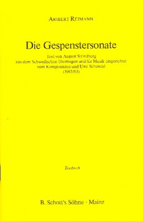 Die Gespenstersonate Eine Kammeroper Textbuch/Libretto