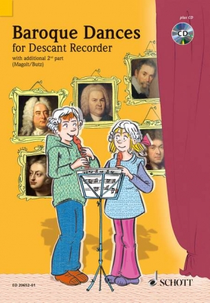 Baroque Dances (+CD) for 1-2 descant recorders score (en)