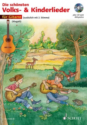 Die schnsten Volks- und Kinderlieder (+CD) fr 1-2 Gitarren Spielpartitur