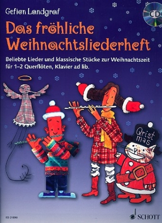 Das frhliche Weihnachtsliederheft (+CD) fr 1-2 Flten (mit Text) (Klavier ad lib) Partitur und Stimmen
