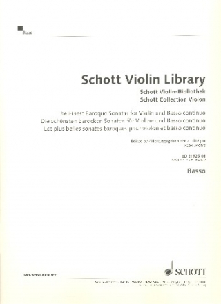 Schott Violin-Bibliothek fr Violine und Basso continuo Einzelstimme - Basso