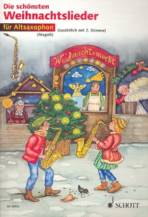 Die schnsten Weihnachtslieder fr 1-2 Altsaxophone (mit Text)