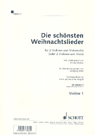 Die schnsten Weihnachtslieder fr 2 Violinen und Violoncello Violine 1