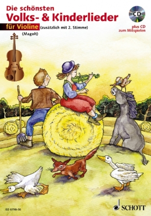 Die schnsten Volks- und Kinderlieder (+CD) fr 1-2 Violinen