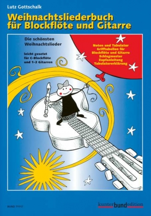 Weihnachtsliederbuch fr Blockflte und Gitarre Partitur (dt)