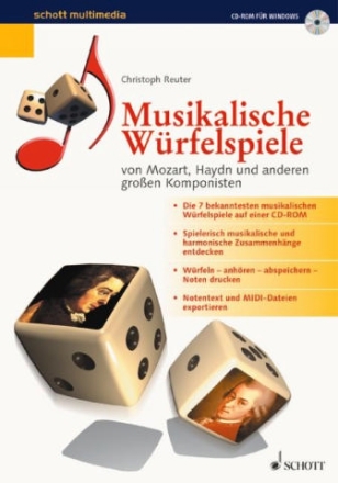 Musikalische Wrfelspiele CD-ROM von Mozart, Haydn und anderen groen Komponisten Systemvoraussetzungen: PC ab 486/100 (Pentium empfohlen) mit 4-fach-CD