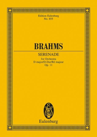 Serenade D-Dur op.11 fr Orchester Studienpartitur