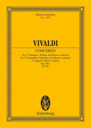Konzert C-Dur op.46,1 fr 2 Trompeten und Streichorchester Studienpartitur