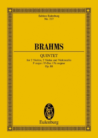 Streichquintett F-Dur op.88 für 2 Violinen, Viola und Violoncello Studienpartitur