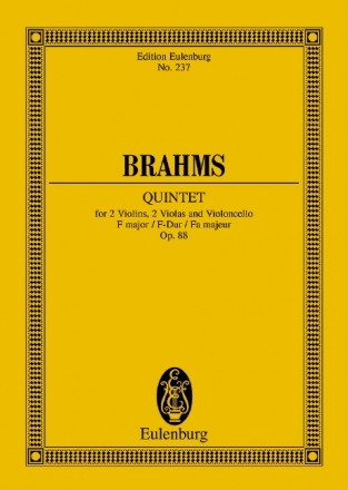 Streichquintett F-Dur op.88 fr 2 Violinen, Viola und Violoncello Studienpartitur