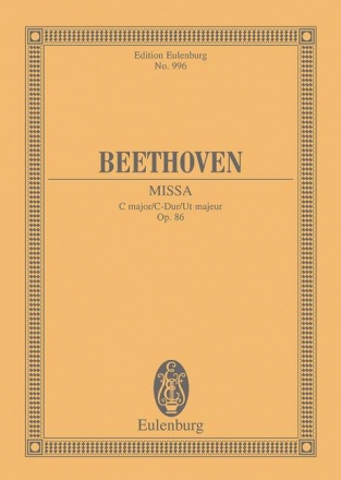 Messe C-Dur op.86 fr 5 Soli, Chor und Orchester Studienpartitur