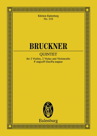 Quintett F-Dur für 2 Violinen, 2 Violen und Violoncello Studienpartitur