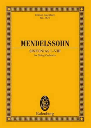 Sinfonien Nr.1-8 fr Streichorchester Studienpartitur
