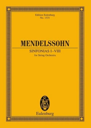 Sinfonien Nr.1-8 fr Streichorchester Studienpartitur