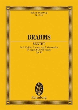 Sextett B-Dur op.18 fr 2 Violinen, 2 Violen und 2 Violoncelli Studienpartitur