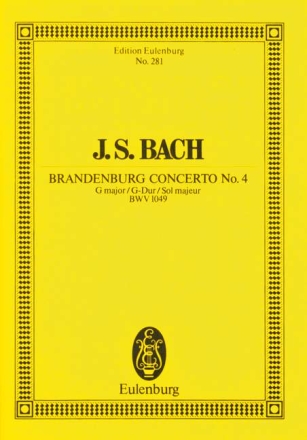 Brandenburgisches Konzert G-Dur Nr.4 BWV1049 fr Orchester Studienpartitur