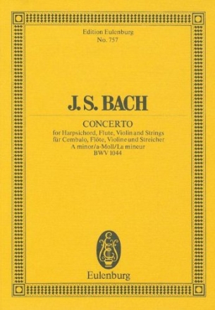 Konzert a-Moll BWV1044 fr Cembalo, Flte, Violine und Streicher Studienpartitur