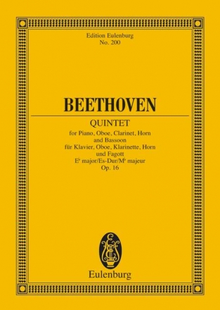 Quintett op.16 fr Klavier, Oboe, Klarinette, Horn, Fagott Studienpartitur