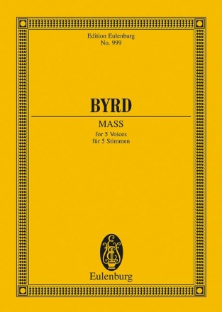 Mass in 5 parts fr 5 Stimmen (SATTB) Miniature score (la)