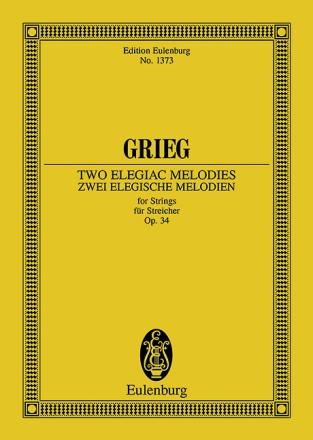 2 elegische Melodien op.34 fr Streicher Studienpartitur