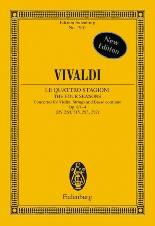 Le Quattro Stagioni op.8,1-4 ('Die vier Jahreszeiten') fr Violine, Streicher und Bc Studienpartitur