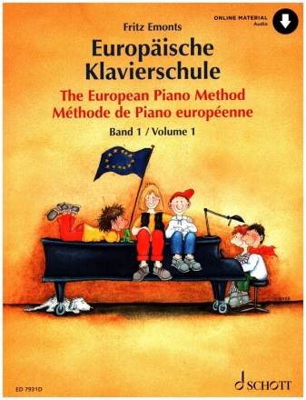 Europische Klavierschule Band 1 (+Online Audio) fr Klavier (dt/en/fr)