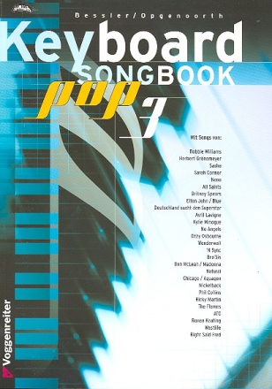 KEYBOARD SONGBOOK POP 3 OPGENOORTH, ED.