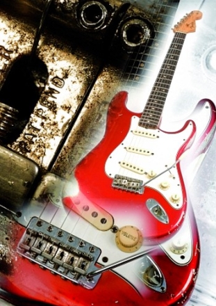 Poster Vintage 1963 Fender Stratocaster (Mindestabnahme 8 Poster, Mix mglich) 