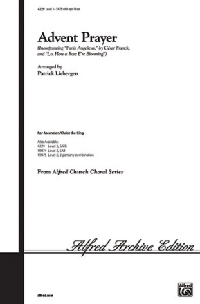 ADVENT PRAYER/SATB-LIEBERGEN  Mixed voices