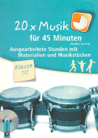 20 x Musik fr 45 Minuten (Klasse 1/2) Ausgearbeitete Stunden mit Materialien und Musikstcken