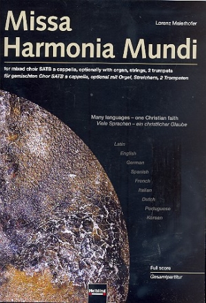 Missa Harmonia Mundi fr gem Chor a cappella (Orgel/Streichern/2 Trompeten ad lib) Partitur