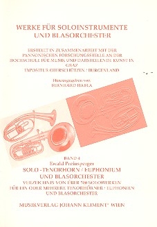 Solo-Tenorhorn / Euphonium und Blasorchester Verzeichnis von über 500 Solowerken