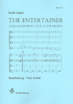 The Entertainer fr 4 Gitarren Partitur und Stimmen