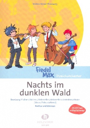 Nachts im dunklen Wald fr Streichorchester und Klavier Partitur und Stimmen (Kopiervorlagen)