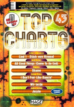 Top Charts Band 43 (+CD): Songbook fr Gesang/Klavier/ Keyboard/Gitarre/Flte/Violine