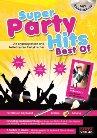Super Party Hits Best of (+CD) Songbook Klavier/Gesang/Gitarre/ Keyboard/Flte/Violine